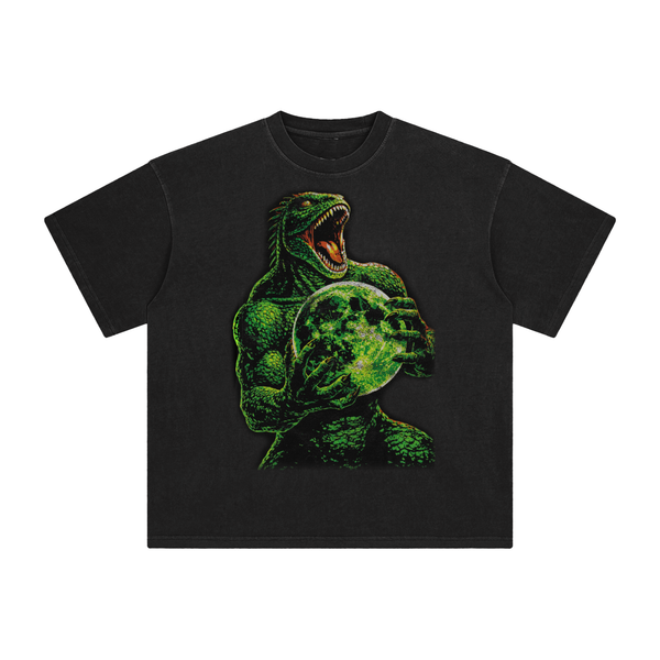 Big Lizard Moon Black T-Shirt