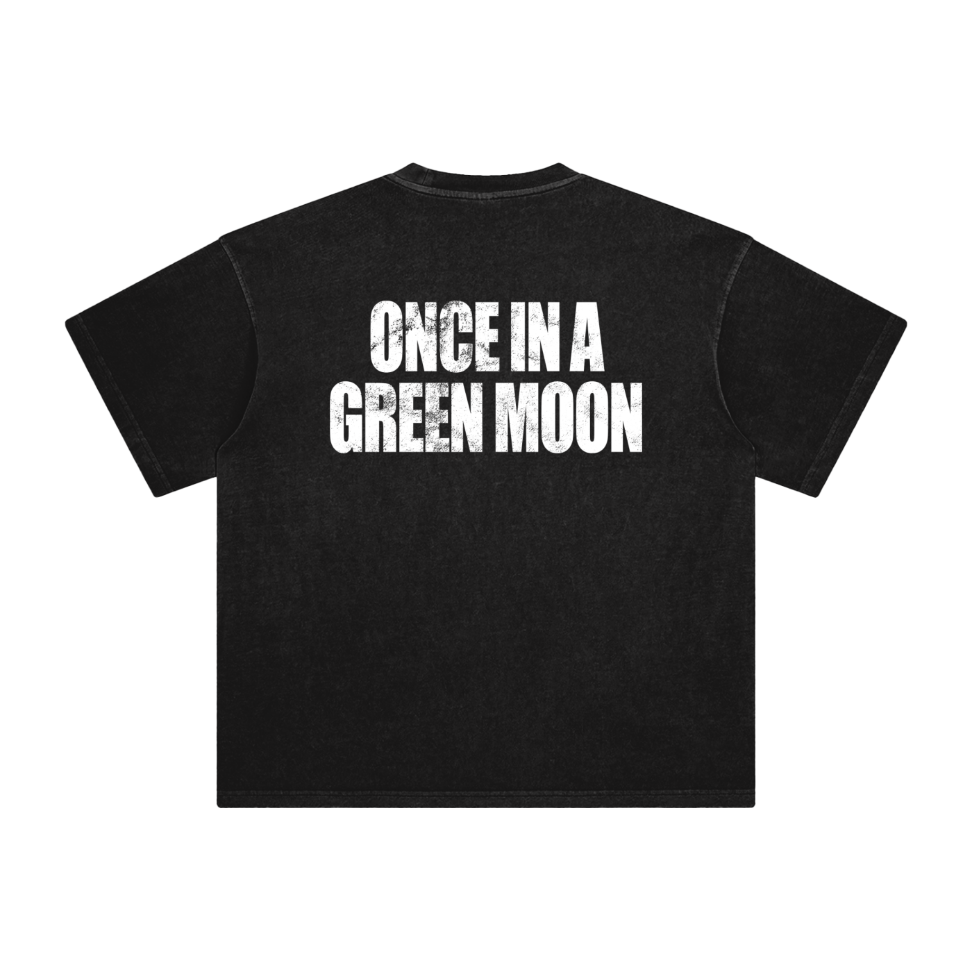 Green Moon Black T-Shirt