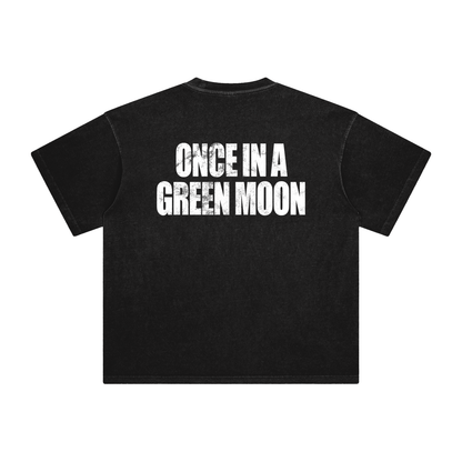 Green Moon Black T-Shirt